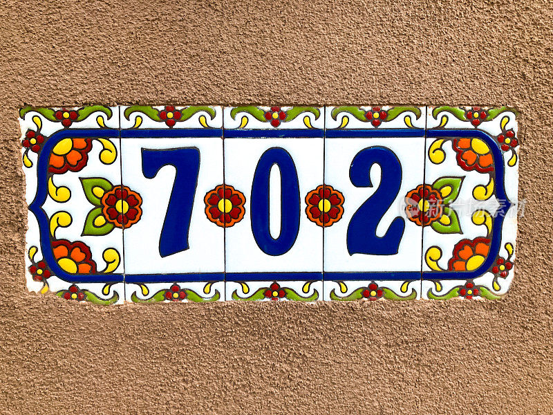 彩色陶瓷号码702街道地址瓷砖
