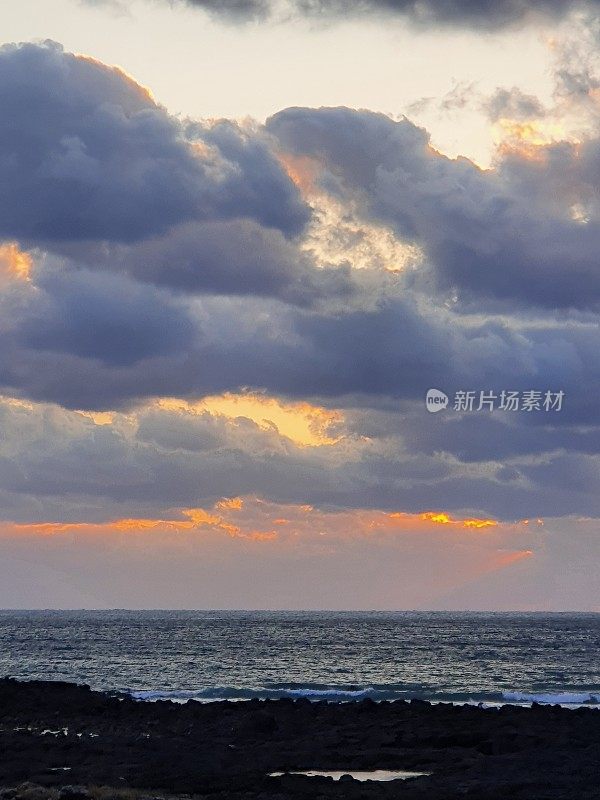 美丽的济州岛日落