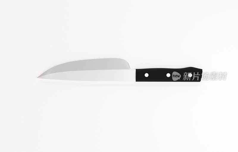 白色背景上的刀