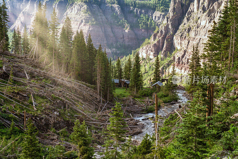 落基山脉美丽的山景