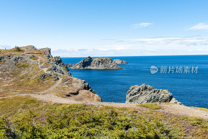 低头，保姆洞和睡眠湾小径，乌鸦头，Twillingate，加拿大