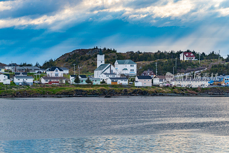 早晨的村庄，加拿大的Twillingate