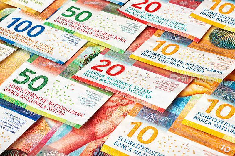 瑞士法郎纸币货币瑞士法郎