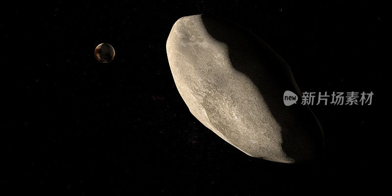 冥河卫星与冥王星行星在外层空间运行