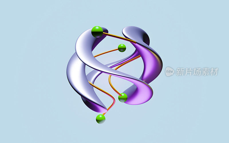 彩色变化的细胞和旋转的DNA球