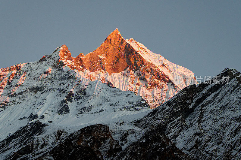 Annapurna山脉鱼尾，Machapuchare