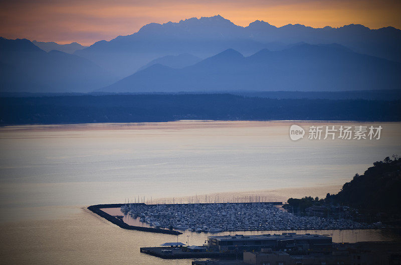 普吉特海湾日落