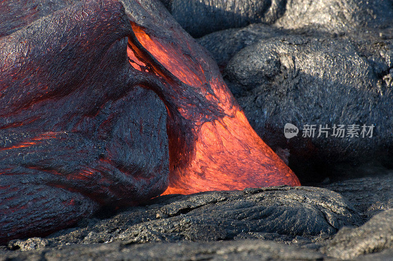 夏威夷的熔岩流
