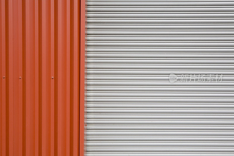 抽象仓库外墙;彩色镶板和背景纹理背景
