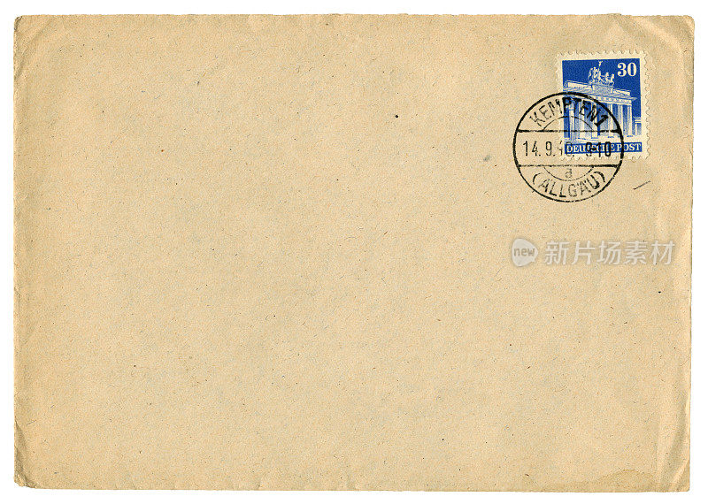 1948年德国肯普滕寄来的信封