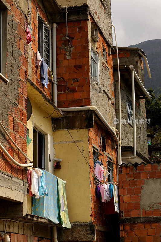 巴西贫民窟建筑的特写