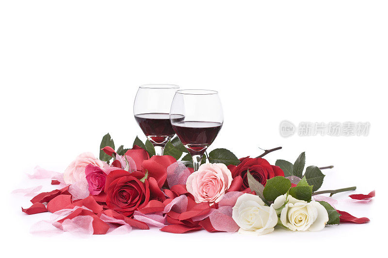 葡萄酒和玫瑰