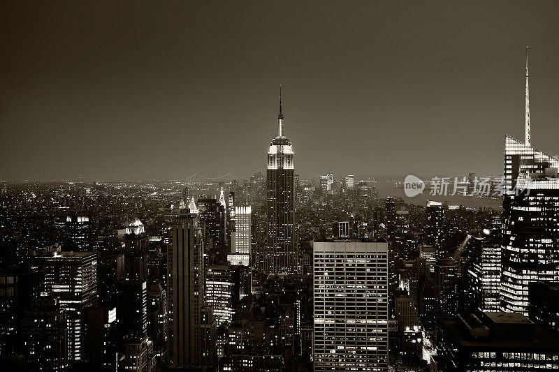黑与白的纽约之夜