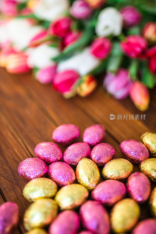 巧克力复活节彩蛋背景