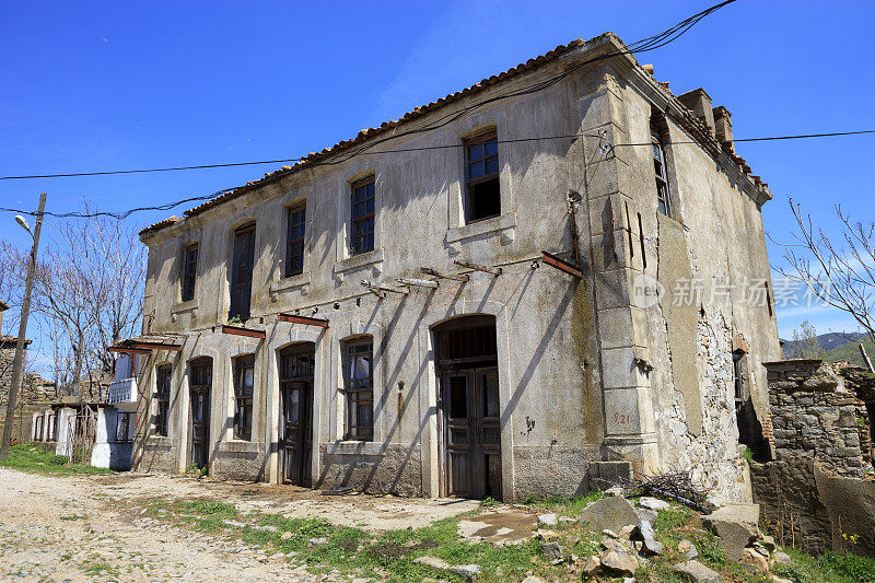 Gokceada的废弃房屋和村庄