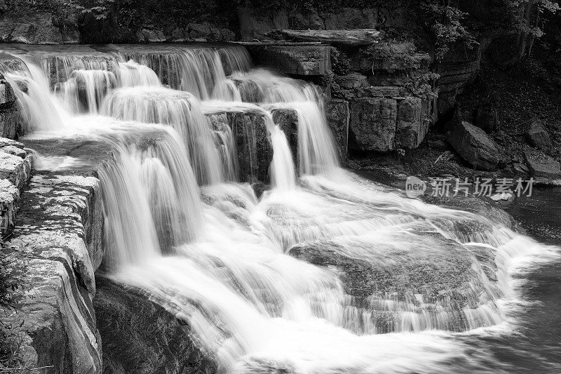 Taughannock瀑布州立公园的瀑布