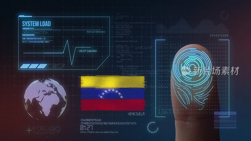 指纹生物扫描识别系统。委内瑞拉国籍