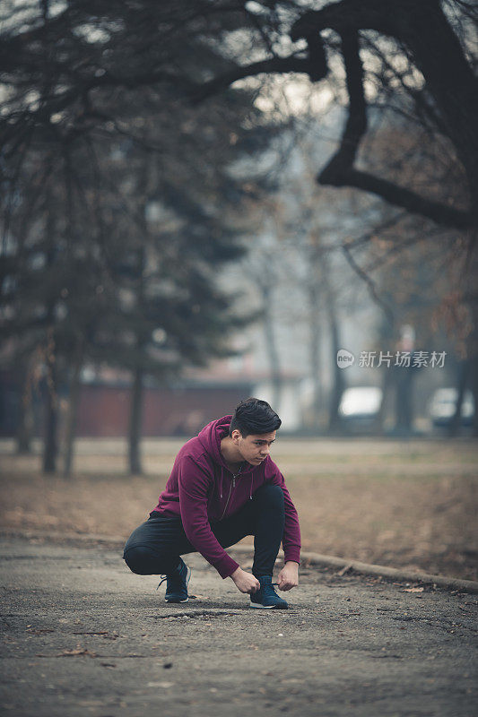 慢跑在自然界中