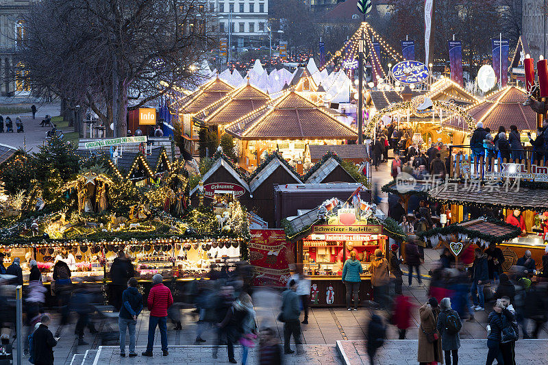 德国斯图加特的圣诞市场
