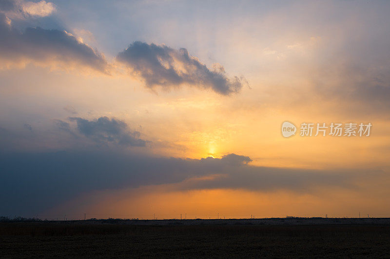 日落的天空背景