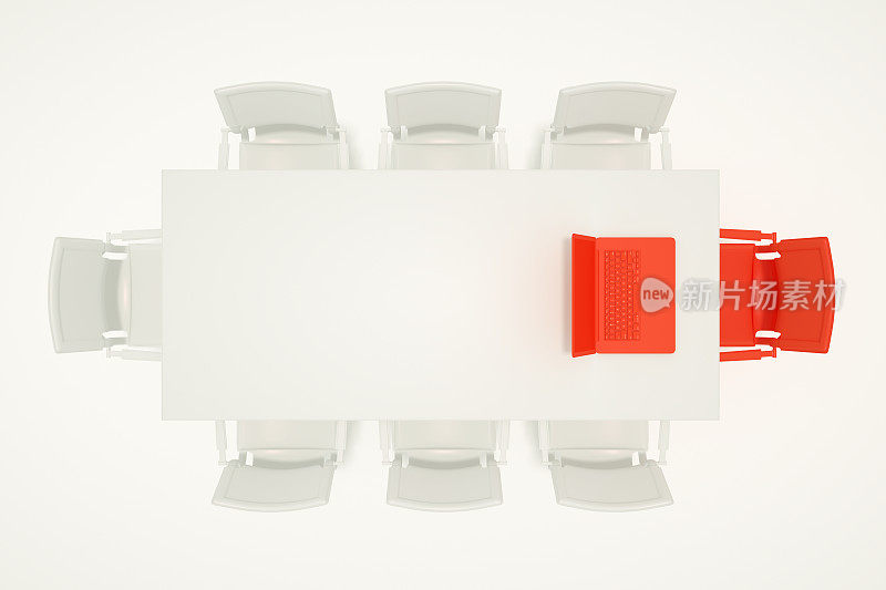 会议桌与椅子，领导最小的概念