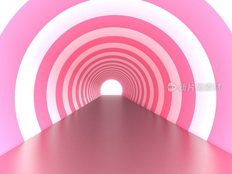 粉色白色隧道