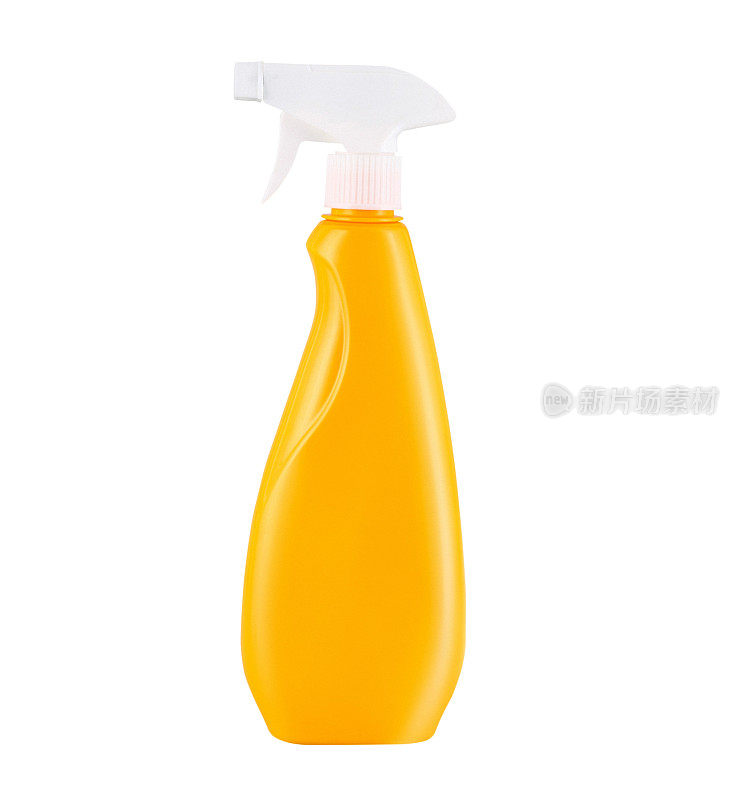 符合人体工学形状的黄色塑料喷雾瓶