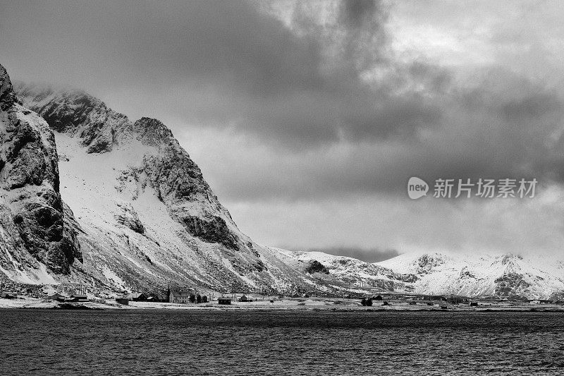 罗浮敦群岛的冬季风景