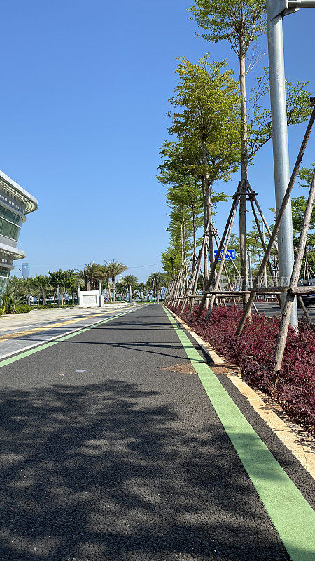 城市道路,人行道上