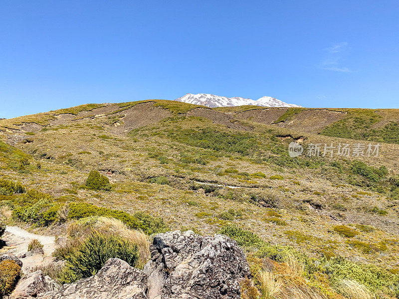 环绕山路的风景——新西兰马纳瓦图-万加努伊汤加里罗国家公园的怀通加瀑布