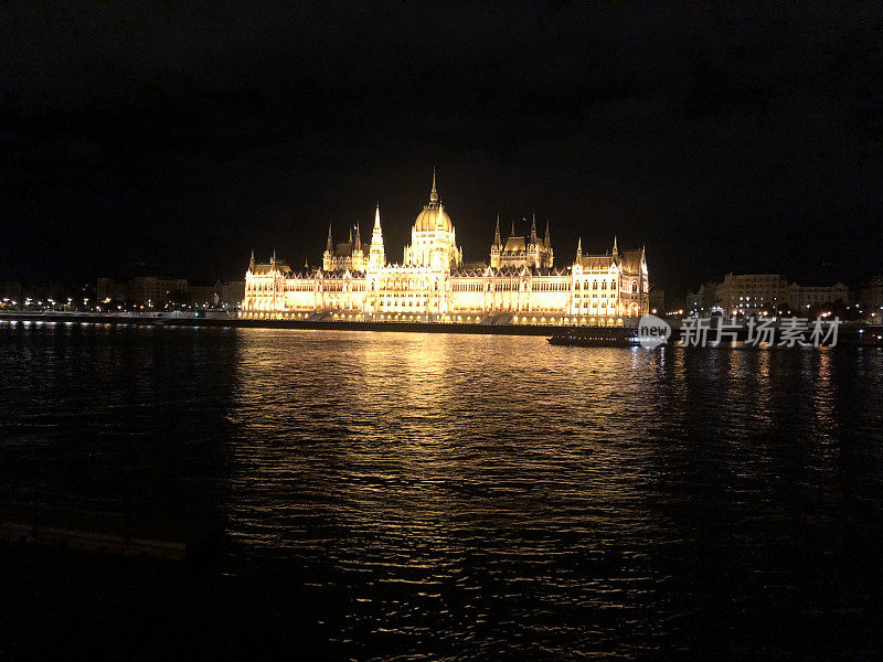 匈牙利议会的夜晚。布达佩斯。