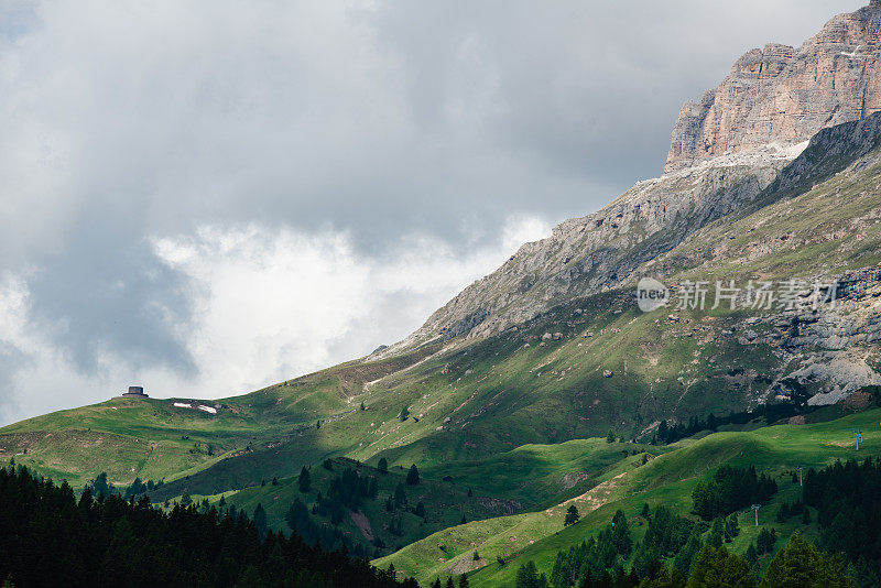 白云石山脉阿尔卑斯山脉。意大利的风景