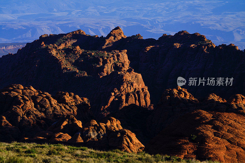 犹他州雪峡谷全景图