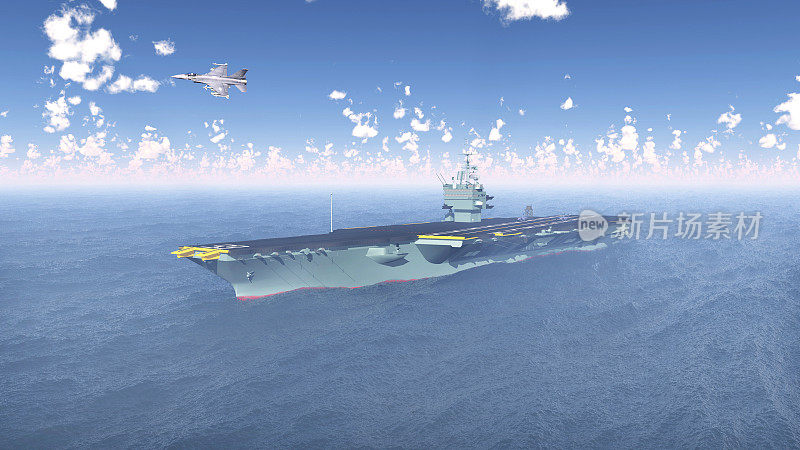 航空母舰和战斗机
