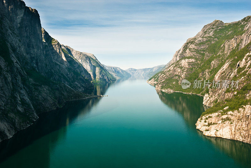 挪威峡湾和山脉。挪威吕瑟峡湾谢格拉高原。
