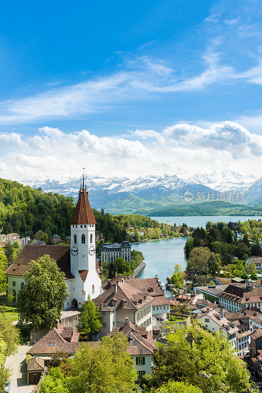 瑞士伯尔尼州的历史名城图恩。