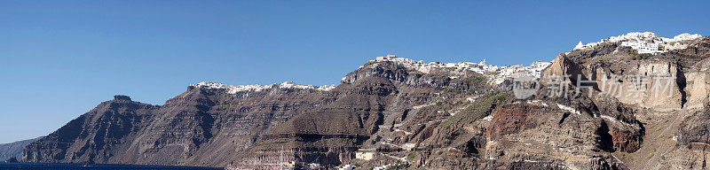 圣托里尼岛的火山口