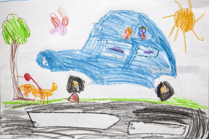 孩子的绘画车
