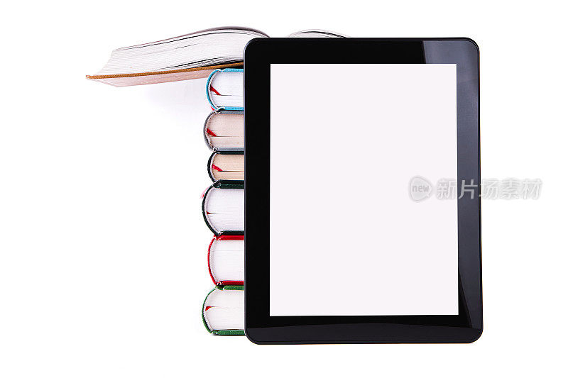 电子书阅读器:数字平板电脑和书柜
