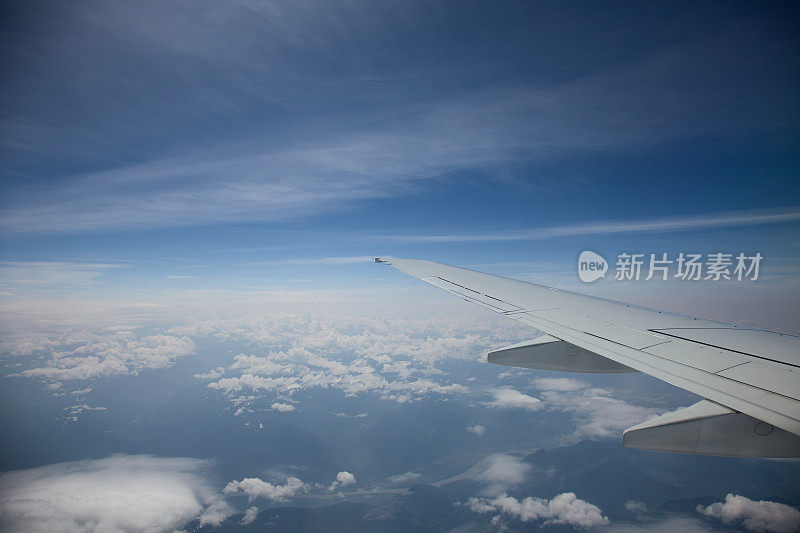 在高高的天空中飞翔。