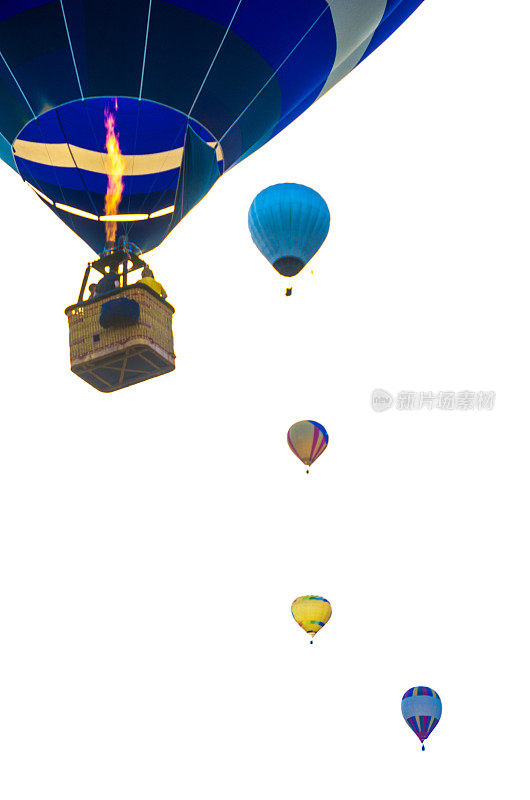 多种多样的热气球节空气隔离