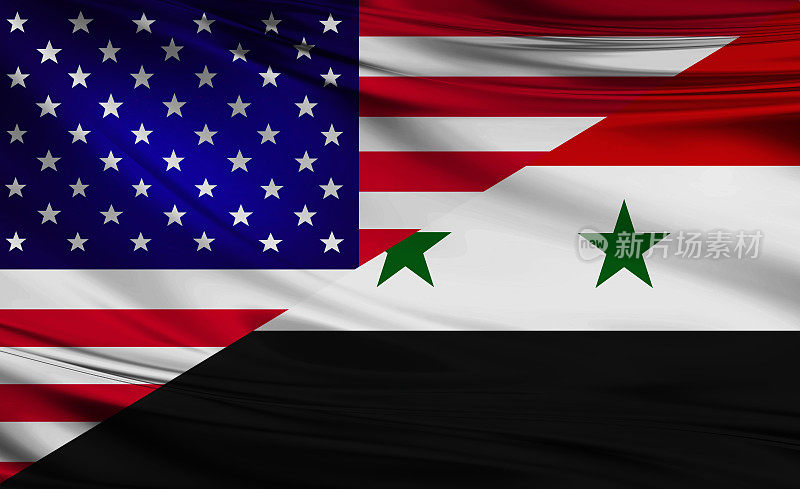 美国和叙利亚国旗