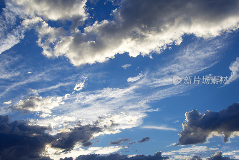 戏剧性的暴风雨的天空和云