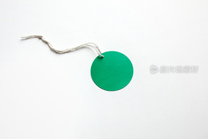 圆形形状空白绿色标签