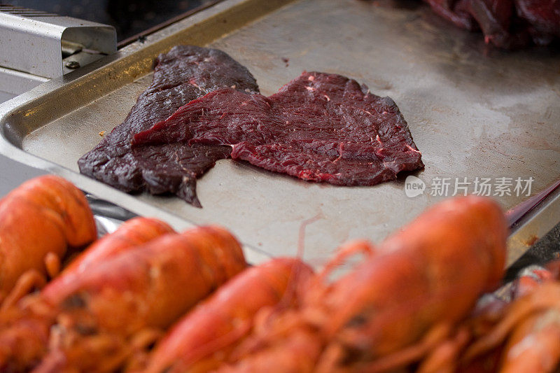 鲸鱼肉卑尔根鱼市场