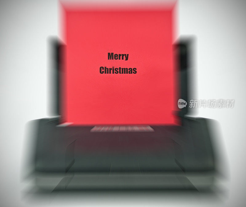 打印红纸和圣诞快乐