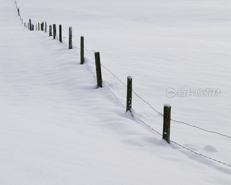 雪中的边界
