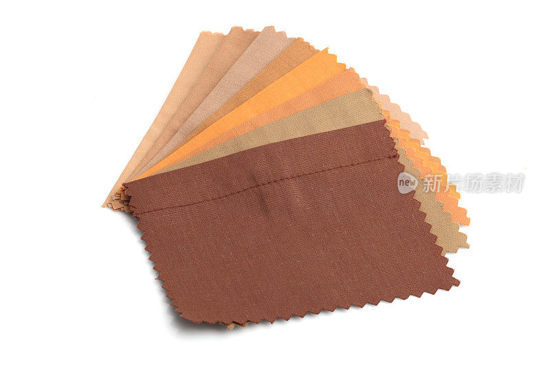 棕色缝制织物色块