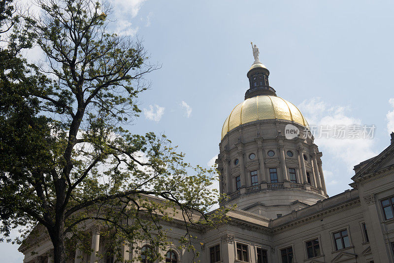 乔治亚州议会大厦的金色圆顶