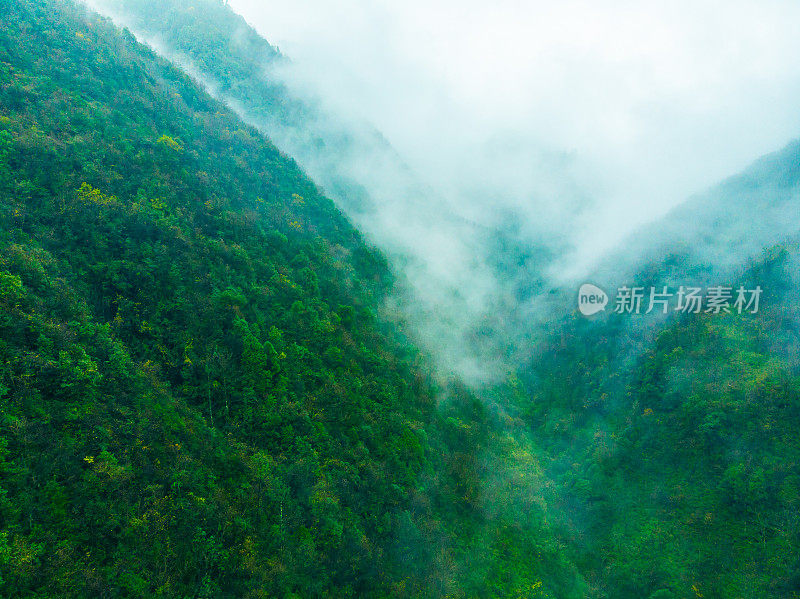 山上有雾，下雨天